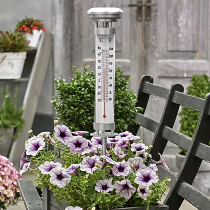 Grundig 89640 - Ηλιακή LED λάμπα με θερμόμετρο LED/1,2V 600 mAh IP44