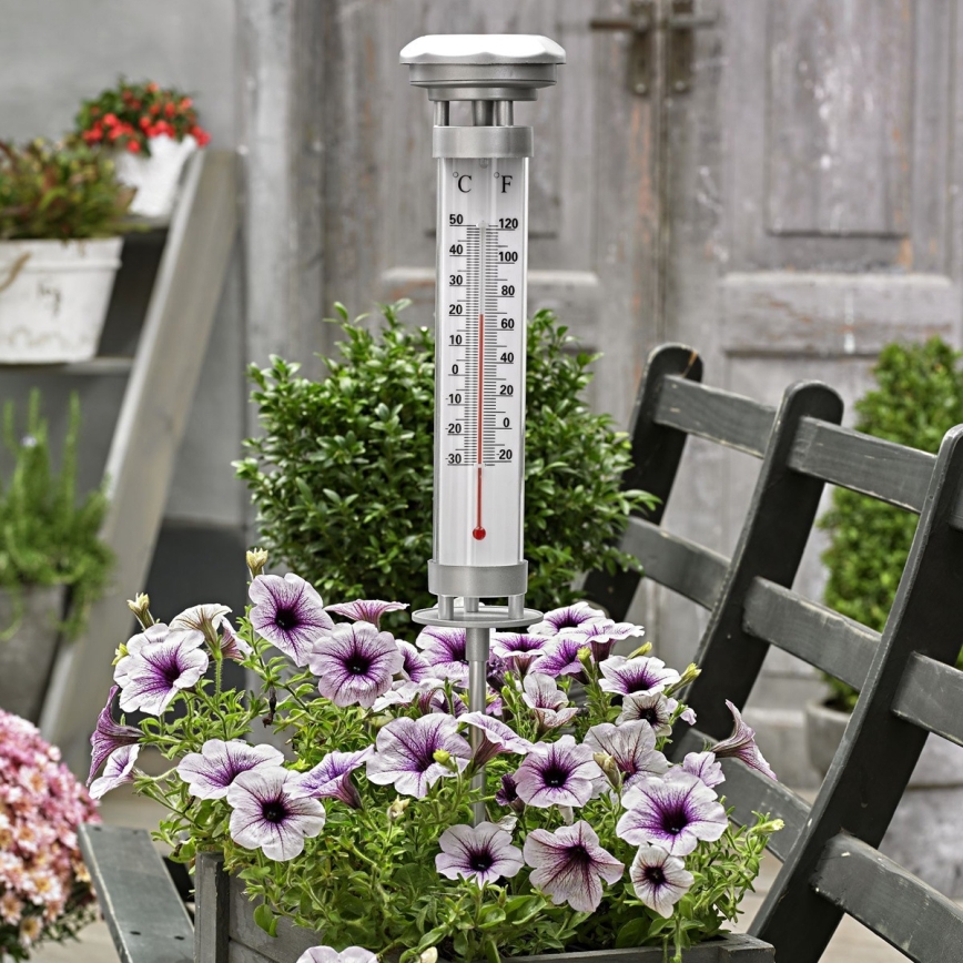 Grundig 89640 - Ηλιακή LED λάμπα με θερμόμετρο LED/1,2V 600 mAh IP44