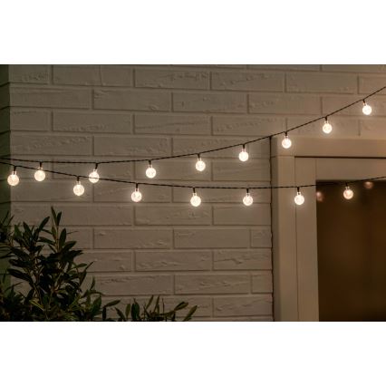 Grundig - LED Dimming ηλιακό λαμπάκια 50xLED/8 λειτουργίες 9,35m IP44 θερμό λευκό + τηλεχειριστήριο