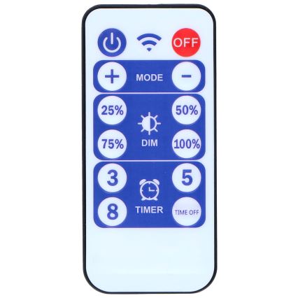 Grundig - LED Dimming ηλιακό λαμπάκια 50xLED/8 λειτουργίες 9,35m IP44 θερμό λευκό + τηλεχειριστήριο
