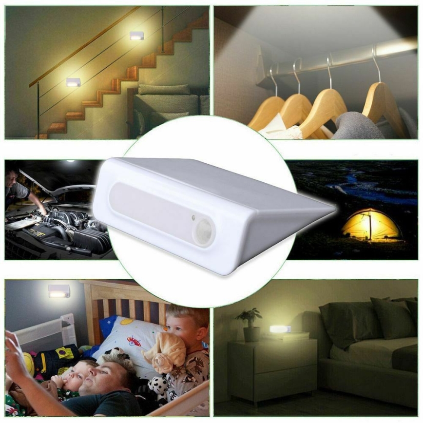 Grundig - LED Φωτιστικό νυκτός με αισθητήρα LED/3xAAA