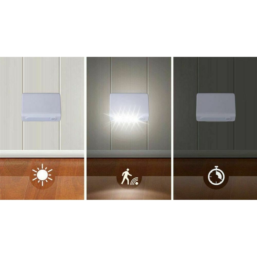 Grundig - LED Φωτιστικό νυκτός με αισθητήρα LED/3xAAA