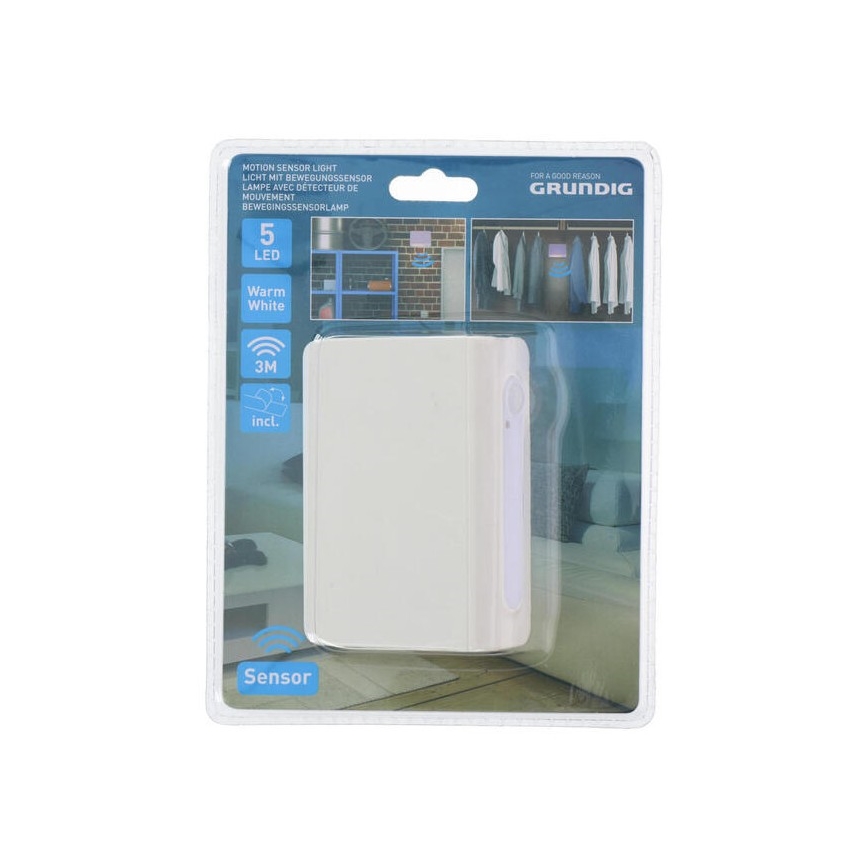 Grundig - LED Φωτιστικό νυκτός με αισθητήρα LED/3xAAA