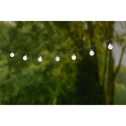 Grundig - LED Ηλιακή γιρλάντα 50xLED/8 λειτουργίες 6,9μ ζεστό λευκό 600 mAh