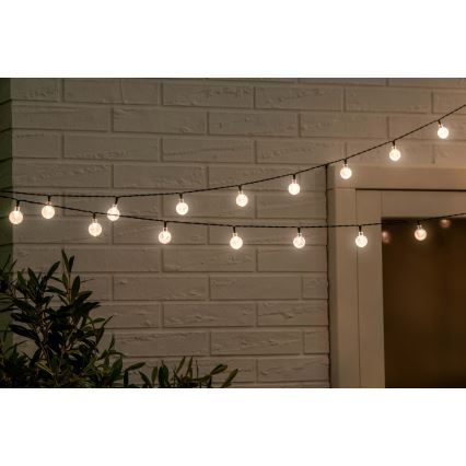 Grundig - Ρυθμιζόμενη LED ηλιακή γιρλάντα 50xLED/8 λειτουργίες 9,35m ζεστό λευκό 1200 mAh IP44 + τηλεχειριστήριο