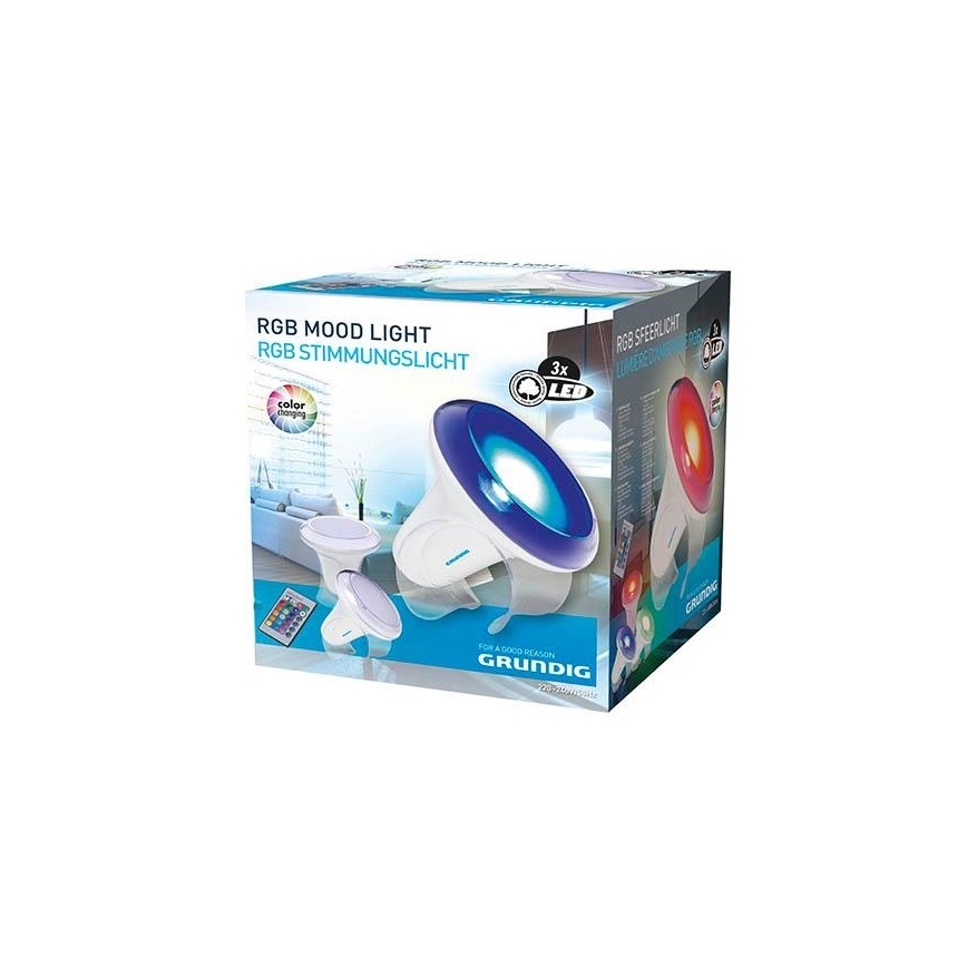 Grundig - LED RGB Dimmable επιτραπέζια λάμπα LED/1W/230V + τηλεχειριστήριο