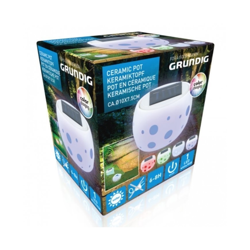 Grundig - LED RGB Ηλιακό φωτιστικό LED/0,06W/1,2V 600 mAh