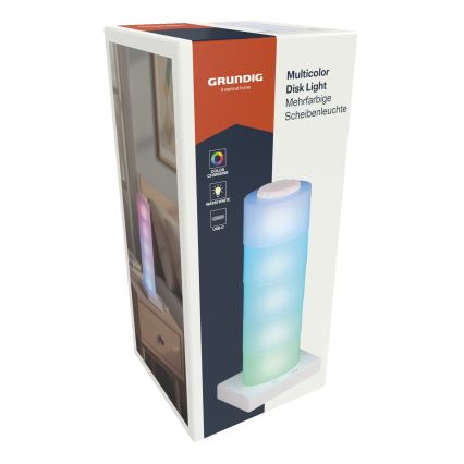 Grundig - LED RGB Επιτραπέζιο φωτιστικό αφής LED/4,5W/5V
