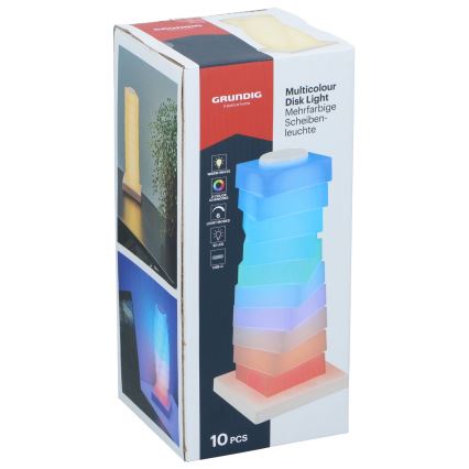 Grundig - LED RGB Επιτραπέζιο φωτιστικό αφής LED/4,5W/5V