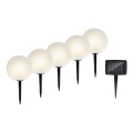 Grundig - ΣΕΤ 5x LED RGBW  Ηλιακό φωτιστικό LED/3,2V IP44