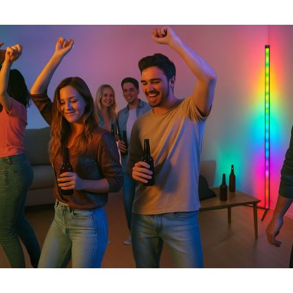 Grundig - Επιδαπέδιο φωτιστικό LED RGBW ρυθμιζόμενης έντασης LED/6W/230V + τηλεχειριστήριο