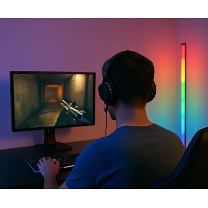 Grundig - Επιδαπέδιο φωτιστικό LED RGBW ρυθμιζόμενης έντασης LED/6W/230V + τηλεχειριστήριο