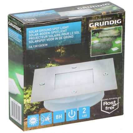 Grundig - Ενσωματωμένο ηλιακό φωτιστικό LED 2xLED/1,2V 600 mAh IP44