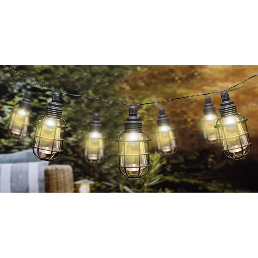 Grundig - Ηλιακά λαμπάκια LED 10xLED 3,8m IP44 θερμό λευκό