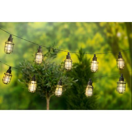 Grundig - Ηλιακά λαμπάκια LED 10xLED 3,8m IP44 θερμό λευκό
