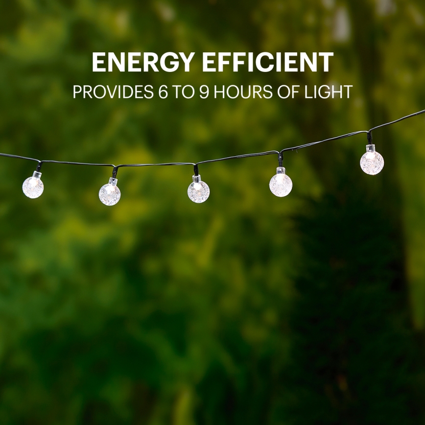 Grundig - Ηλιακά λαμπάκια LED 50xLED/8 λειτουργίες 6,9m θερμό λευκό