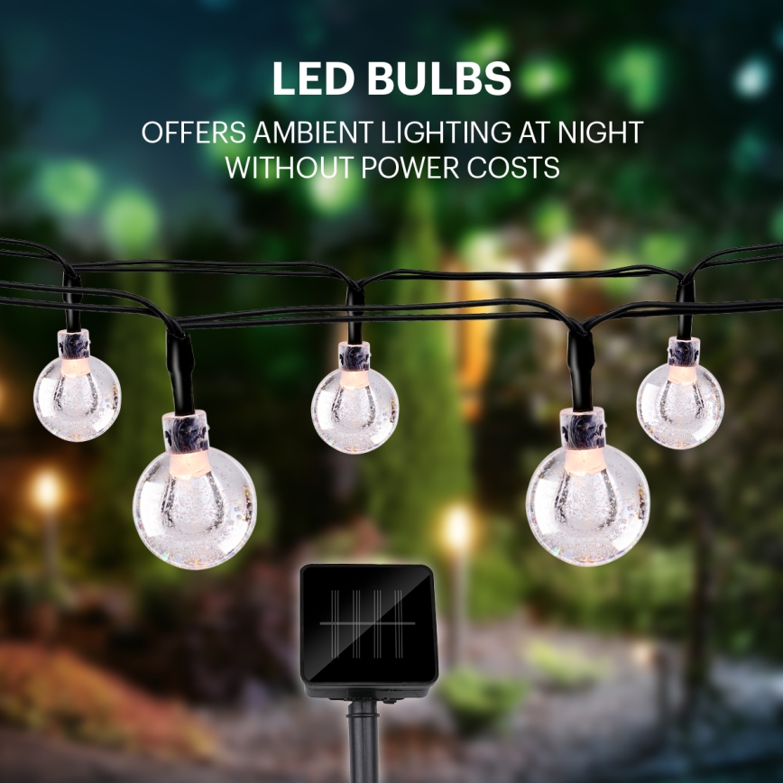 Grundig - Ηλιακά λαμπάκια LED 50xLED/8 λειτουργίες 6,9m θερμό λευκό