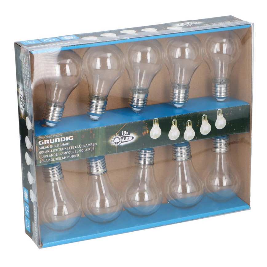 Grundig - Ηλιακή γιρλάντα με λάμπες κρεμαστές LED 10xLED/1xAA 600 mAh