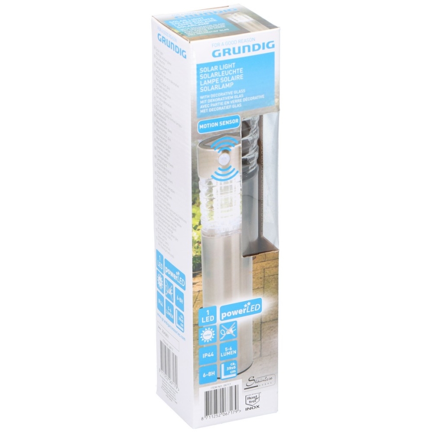 Grundig - Ηλιακή λάμπα LED με αισθητήρα 1xLED/1,2V 600 mAh IP44