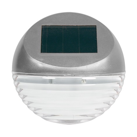 Grundig - Ηλιακό φως τοίχου LED 2xLED/1xAA ασήμι