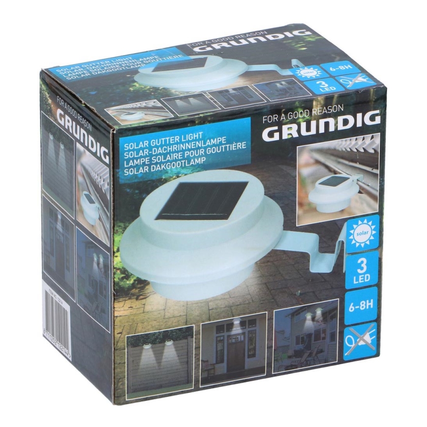 Grundig - Ηλιακό φωτιστικό LED με ένα στήριγμα 3xLED/1xAA 600 mAh