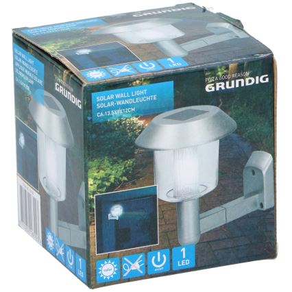 Grundig - Ηλιακό φωτιστικό τοίχου LED LED/1,2V 600 mAh