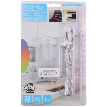 Grundig - Ταινία LED 2m LED/3xAA πολύχρωμα