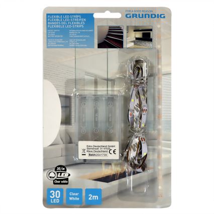 Grundig - Ταινία LED 2m LED/3xAA φως ημέρας
