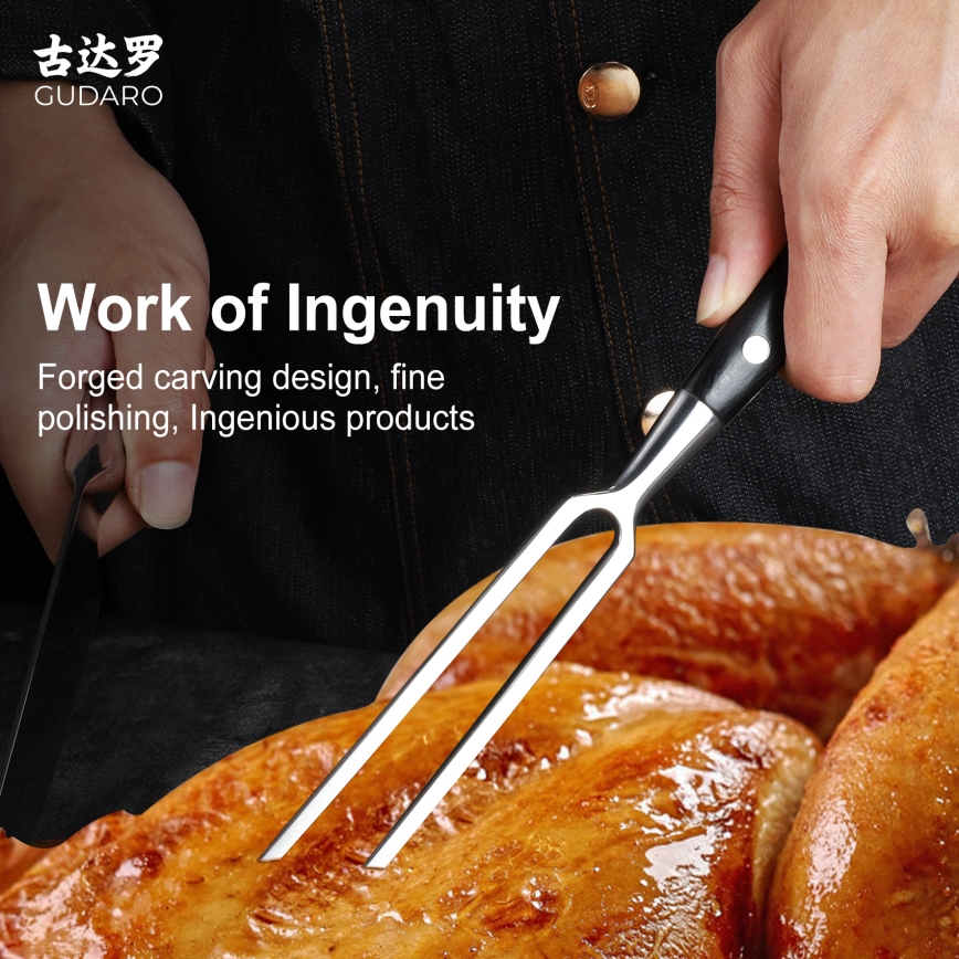 Gudaro - Πιρούνι κουζίνας MIYABI μαύρο/pakkawood