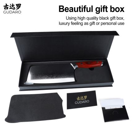 Gudaro - Δαμασκηνό μαχαίρι χασάπη KENSHO 6,5, 67 στρώσεις ατσαλιού, μήκος 16,2 εκ.