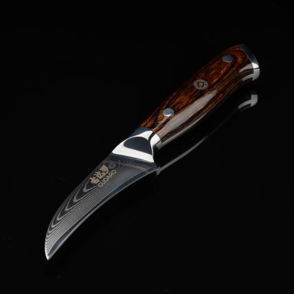 Gudaro - Μαχαίρι φρούτων από δαμασκηνό χάλυβα FENG 3,5, 67 στρώσεις χάλυβα, μήκος 9,5cm