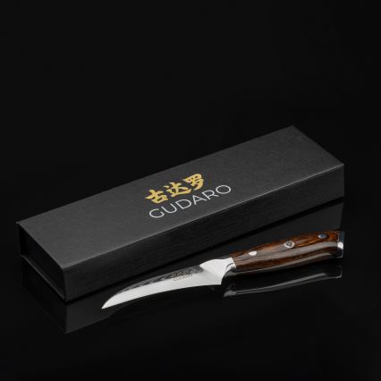 Gudaro - Μαχαίρι φρούτων από δαμασκηνό χάλυβα FENG 3,5, 67 στρώσεις χάλυβα, μήκος 9,5cm