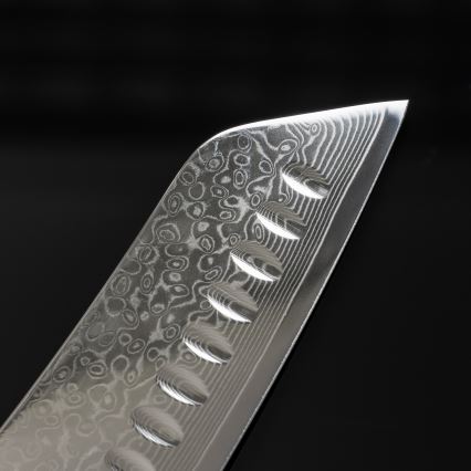 Gudaro - Δαμασκηνό Santoku μαχαίρι κουζίνας TAKUMI 7, 67 στρώσεις χάλυβα, μήκος 17,5 cm, καρυδιά