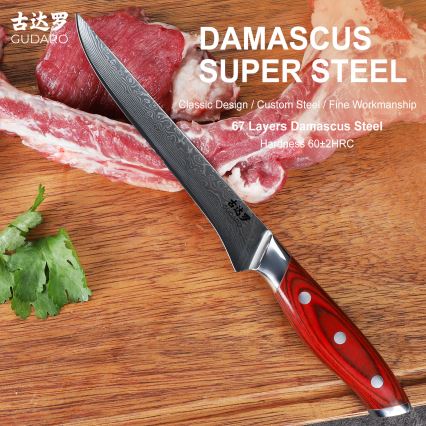 Gudaro - Μαχαίρι ξεκοκαλίσματος KENSHO 6, 67 στρωμάτων ατσαλιού, μήκος 15 cm