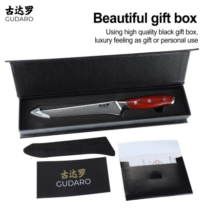 Gudaro - Μαχαίρι ξεκοκαλίσματος KENSHO 6, 67 στρωμάτων ατσαλιού, μήκος 15 cm