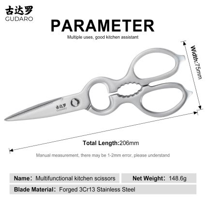 Gudaro - Ψαλίδια για πουλερικά RONIN 20,6 cm από ανοξείδωτο ατσάλι