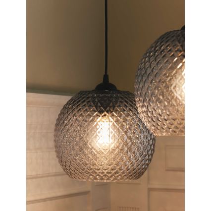 Halo Design 718436 - Κρεμαστό φωτιστικό NOBB με καλώδιο 1xE27/40W/230V Ø 22 cm διαφανές