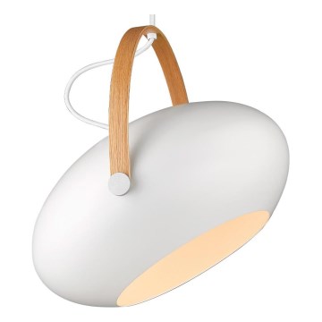 Halo Design 734375 - Κρεμαστό φωτιστικό σε καλώδιο DC 1xE27/40W/230V Ø 40 cm λευκό/δρυς