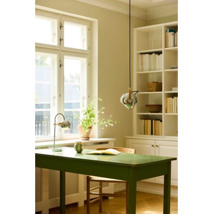 Halo Design 734443 - Κρεμαστό φωτιστικό με καλώδιο DC 1xE27/40W/230V Ø 18 εκ. γυαλιστερό χρώμιο/δρυς