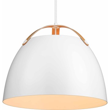 Halo Design 734870 - Κρεμαστό φωτιστικό με καλώδιο OSLO 1xE27/40W/230V διάμ. 40 εκ. λευκό/δρυς