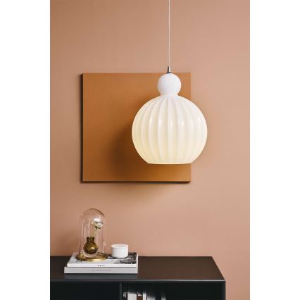 Halo Design 737321 - Κρεμαστό φωτιστικό με καλώδιο BALL BALL 1xE27/40W/230V Ø 32 cm λευκό