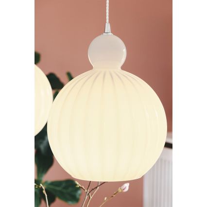 Halo Design 737321 - Κρεμαστό φωτιστικό με καλώδιο BALL BALL 1xE27/40W/230V Ø 32 cm λευκό