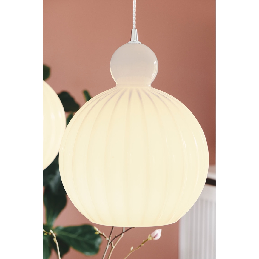 Halo Design 737321 - Κρεμαστό φωτιστικό με καλώδιο BALL BALL 1xE27/40W/230V Ø 32 cm λευκό