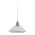 Halo Design 744053 - Κρεμαστό φωτιστικό PARIS με καλώδιο 1xG9/28W/230V Ø 24 cm λευκό/ορείχαλκος/δρυς