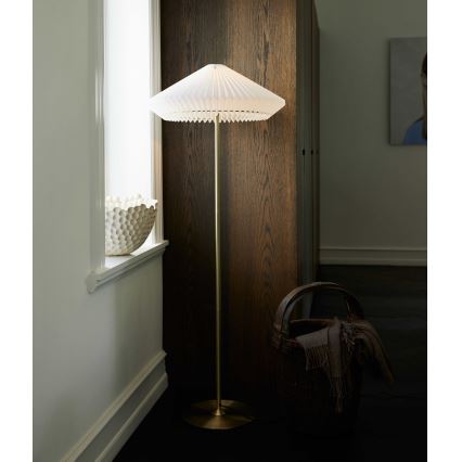 Halo Design 745050 - Επιδαπέδιο φωτιστικό PARIS 1xE27/40W/230V μπρούτζινο/λευκό/δρυς