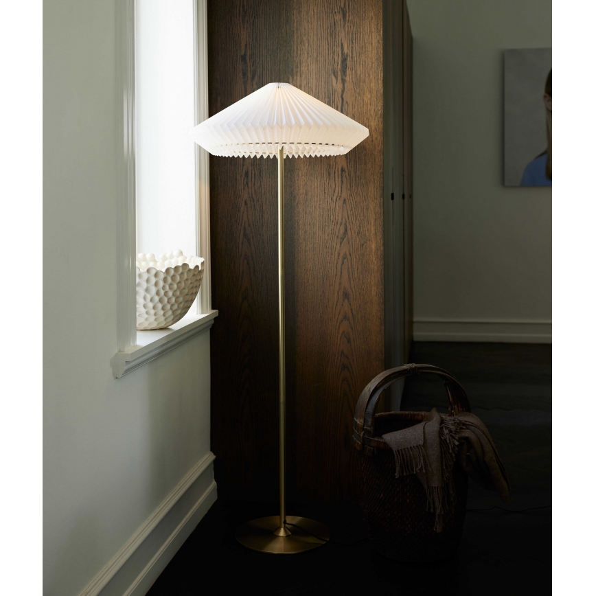 Halo Design 745050 - Επιδαπέδιο φωτιστικό PARIS 1xE27/40W/230V μπρούτζινο/λευκό/δρυς