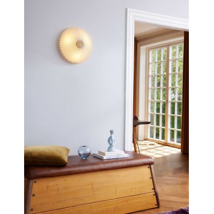 Halo Design 745081 - Επιτοίχιο φωτιστικό PARIS 3xG9/28W/230V Ø 40 εκ. λευκό/ορειχάλκινο/δρυς