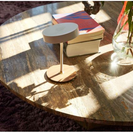 Halo Design 745760 - Ρυθμιζόμενο επαναφορτιζόμενο επιτραπέζιο φωτιστικό LED ON THE MOVE LED/2,5W/4000 mAh λευκό/ξύλο