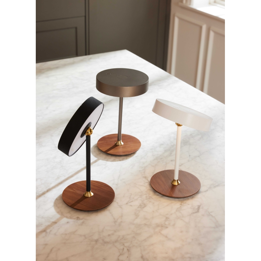 Halo Design 745760 - Ρυθμιζόμενο επαναφορτιζόμενο επιτραπέζιο φωτιστικό LED ON THE MOVE LED/2,5W/4000 mAh λευκό/ξύλο