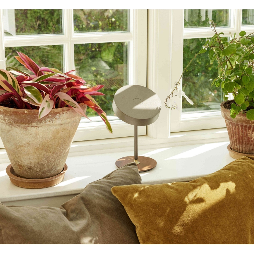 Halo Design 745760 - Ρυθμιζόμενο επαναφορτιζόμενο επιτραπέζιο φωτιστικό LED ON THE MOVE LED/2,5W/4000 mAh λευκό/ξύλο